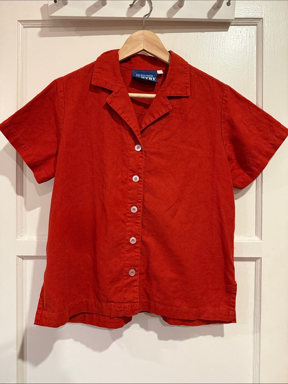 Big Bud Press Pantry Button Up - Brick Red • XS